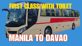 BEST Manila to Davao BUS Trip  FIRST CLASS Amenities Davao Metro Shuttle [upl. by Alon]