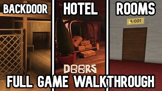 ROBLOX DOORS  The Backdoor  The Hotel  The Rooms  Full Walkthrough [upl. by Enerual]