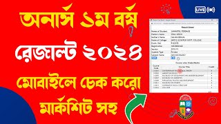 How to check honours 1st year result  অনার্স ১ম বর্ষ রেজাল্ট ২০২৪  honours 1st year result [upl. by Nolyd]