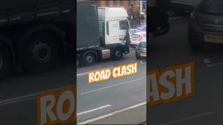 When Two Drivers Cant Share the Road trucking lkw camion hgv clash row job [upl. by Derriey]