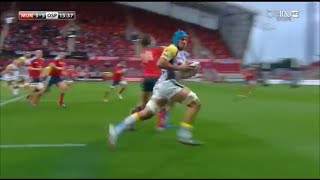 Justin Tipuric shows his class to create try vs Munster 2014 [upl. by Harraf]