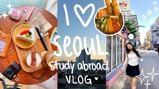 STUDY 📝 ABROAD IN KOREA VLOG 🇰🇷💕 cafe hopping seoul sunsets photobooths and exploring [upl. by Light308]