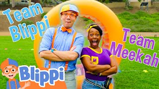 Blippi Vs Meekah Game Show  BEST OF BLIPPI TOYS  Educational Videos for Kids [upl. by Dynah]