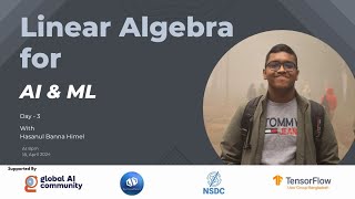 Linear Algebra for AI amp ML Day3 MLMathClubs [upl. by Duester]