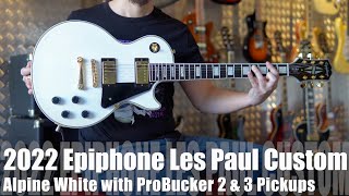 The Inspired by Gibson Epiphone Les Paul Custom Alpine White is great value for money [upl. by Nic]