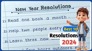 New Year Resolutions 2024 For Students  New Year resolutions 2024  resolutions newyear2024essay [upl. by Eillas]