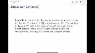 More Examples amp Properties of Subspaces [upl. by Haseena]