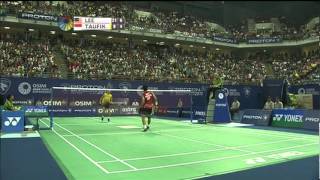 F  MS  Lee Chong Wei vs Taufik Hidayat  2011 Proton Malaysia Open [upl. by Tamaru]