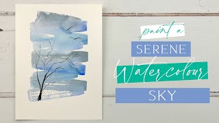 Paint A Serene Watercolour Sky [upl. by Knight]