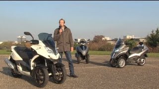 Comparatif Piaggio MP3 contre Quadro 350D [upl. by Landrum]