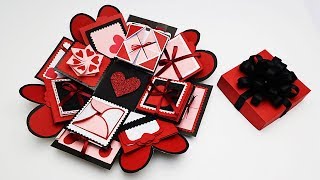 DIY Explosion Box Tutorial  Valentines Day  Anniversary Gift Idea  How to Make Explosion Box [upl. by Noirod]