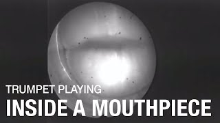 Lips inside trumpet mouthpiece  Highspeed Video [upl. by Karp790]