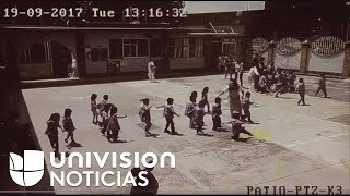 Nuevas imágenes muestran a niños siendo evacuados de una escuela durante el sismo en México [upl. by Barcroft]