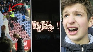 BOTTLES THROWN AT PLAYERS  Wigan vs Bolton Vlog [upl. by Annice50]