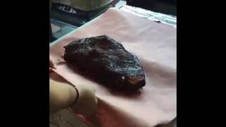 Jim Fanto wrapping a brisket in butcher paper [upl. by Sunda]