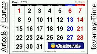 Calendario  Enero 2024 [upl. by Werna]