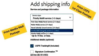 How to Print USPS First Class and Media Mail Postage online with PayPal shipping tool [upl. by Arednaxela]