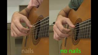 NAILS vs NO NAILS  Classical Guitar [upl. by Jenks]