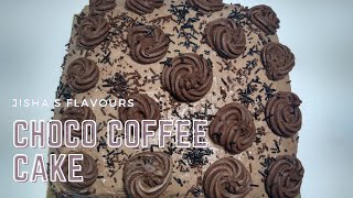 Chocolate Coffee Cake Recipe in Malayalam II Chocolate Mocha Cake II JishasFlavours [upl. by Notyalc]