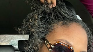 Sister Locks Installed on Relaxed Hair from Roots to Ends [upl. by Aicilf]