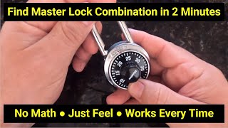 🔒Lock Picking ● Find Combination to Master Lock Padlock ● Less than Two Minutes Using Only Feel [upl. by Llirrem]