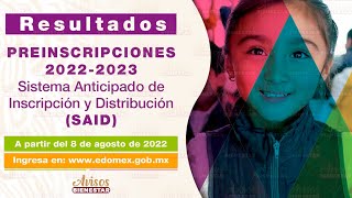 Consulta AQUÍ los RESULTADOS de la PREINSCRIPCIONES 2022  2023 en el EDOMEX │ avisos bienestar [upl. by Anilahs]