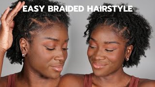 EASY Braided Criss Cross Hairstyle [upl. by Elizabet625]