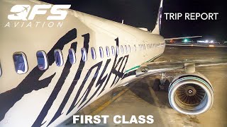 TRIP REPORT  Alaska Airlines  737 900ER  Fairbanks FAI to Seattle SEA  First Class [upl. by Aya]