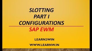 SAP EWM SLOTTING  SAP EWM tutorials  SAP EWM Basics  Condition technique SAP EWM [upl. by Guadalupe]