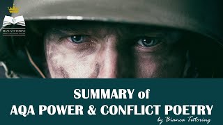 SUMMARY of AQA POWER AND CONFLICT POETRY ANTHOLOGY GCSE ENGLISH  BEGINNERS GUIDE [upl. by Winwaloe]