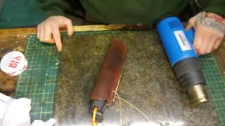 L2L Leatherwork Hot waxing a Leather Knife Sheath [upl. by Puglia]