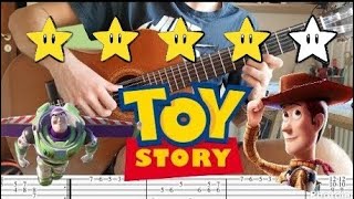 Toy Story Youve Got A Friend In Me  Randy Newman  FREE TAB Guitar amp Fingerstyle Tutorial [upl. by Nivk583]