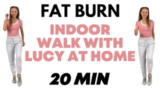 20 Minute Fat Burning Indoor Walking Workout  Walk at Home [upl. by Cristi]