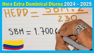 Hora Extra Diurna Dominical o Festiva ACTUALIZADO 2024  2025 [upl. by Parcel872]