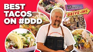 Top 10 Taco Videos on DDD with Guy Fieri  Diners DriveIns and Dives  Food Network [upl. by Consolata]