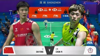 Li Shi Feng CHN vs Lin Chun Yi TPE  R32 Mens Singles Li Ning China Masters 2024 [upl. by Ethan]