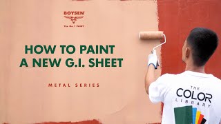 BOYSEN PINTANONG How to Paint a New GI Sheet [upl. by Ashlee585]