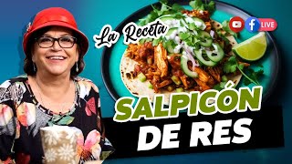 ¡TOSTADAS DE SALPICÓN DE RES La Receta [upl. by Ysnil866]