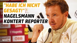 DFBTeam Nagelsmann weist Reporter zurecht [upl. by Meill601]