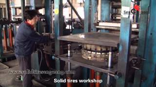 ☆Solid Tyre production process☆ Sen Guang Rubber Products CoLtd [upl. by Crowley729]