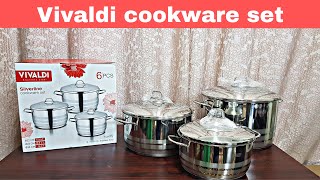 Vivaldi stainless steel cookware set  6pcs cookware set  Tops picks of 2020 [upl. by Donata]