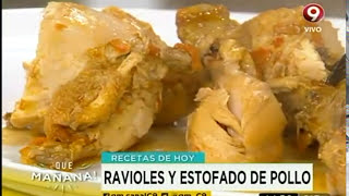 Receta de hoy Ravioles de pollo y acelga [upl. by Giraud354]