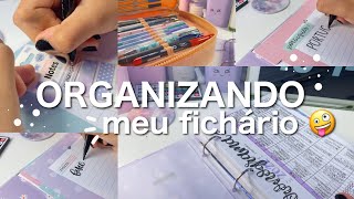 ORGANIZANDO MEU FICHÁRIO PARA O VOLTA AS AULAS 😱🤓📚 [upl. by Freda26]