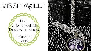 Live Chain Maille Demonstration  Forars Kaede [upl. by Lerud]