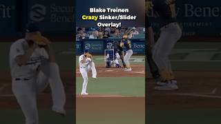 Blake Treinen sinkerslider in overlay shortsviral baseball mlb dodgers [upl. by Narot494]