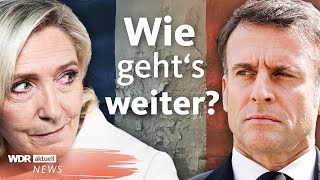 Wahl in Frankreich Linksbündnis liegt vor Le Pen und Macron  WDR aktuell [upl. by Ayidah]