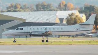 Fairchild SA227AC Metro III Takeoff from the Kelowna International Airport [upl. by Anaul]