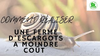 Comment réaliser une escargotière à moindre coût [upl. by Rorrys]