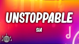 Sia  Unstoppable R3HAB Remix Lyrics [upl. by Ahsekan]