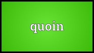 Quoin Meaning [upl. by Alesig921]